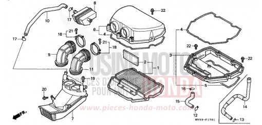 FILTRE A AIR (CBR600FS/3S/T/3T/SET) CBR600FS de 1995